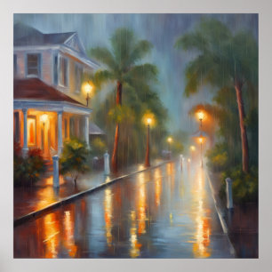Poster Key West Rain - 4 -