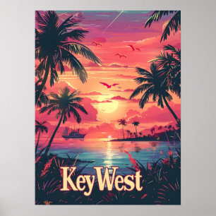 Poster Key West Serenity: Sunset Tropical