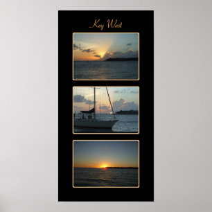 Pôster Key West sunset triptych