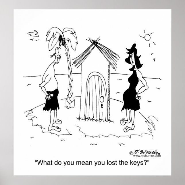 Pôster Keys perdidos na Ilha do Deserto (Frente)