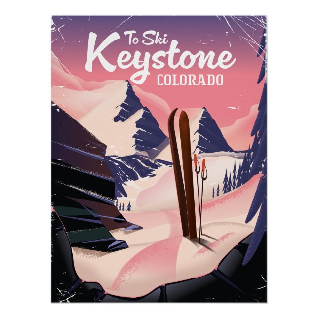 Pôster Keystone para esqui (Frente)