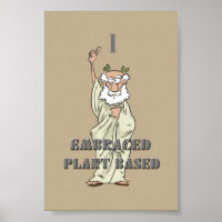 Khaki Engraçado "Eu Abraço Planta Baseada" Vegan P