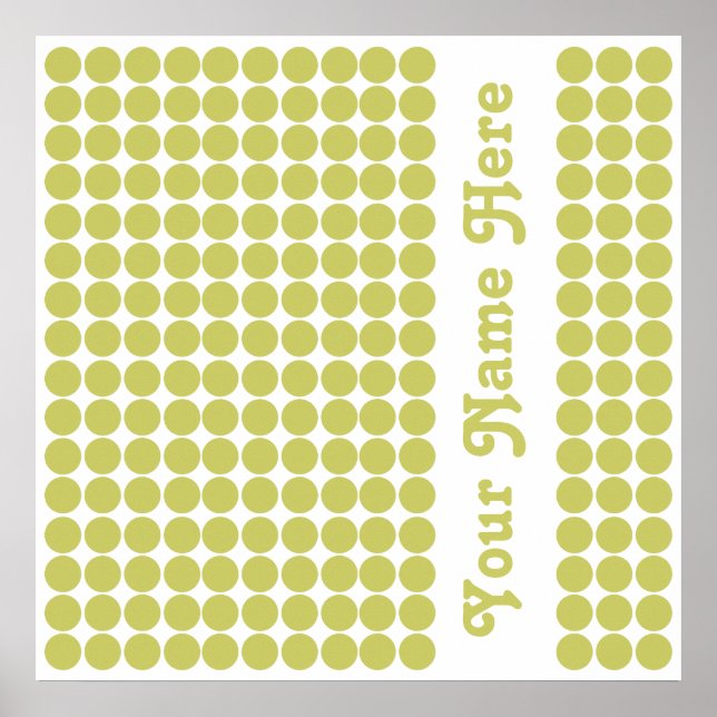 Pôster Khaki Safari Dot com nome (Frente)