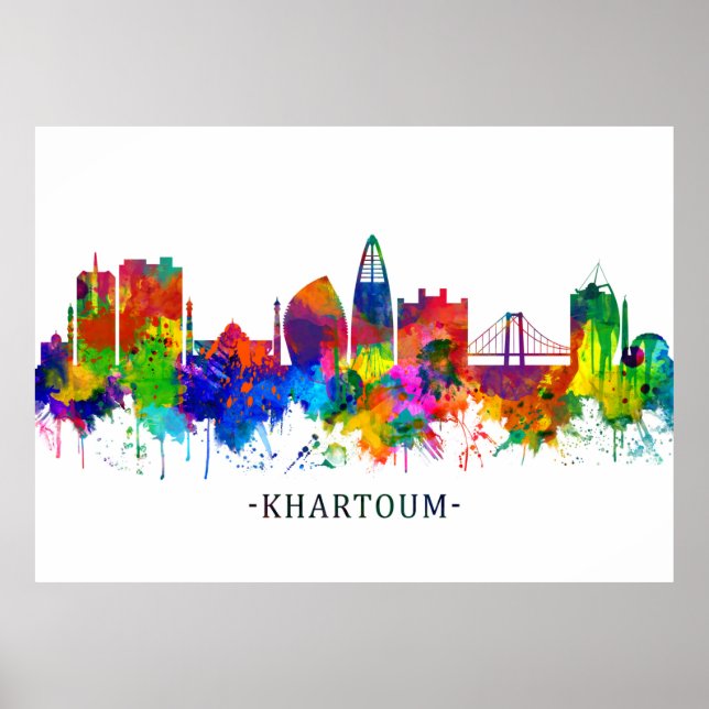 Poster Khartoum Sudan Skyline (Frente)