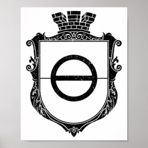 Poster Khmut Bandeira das Armas da Ucrânia Oblast de Done