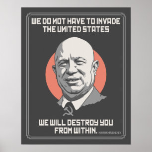 Pôster Khrushchev de dentro de