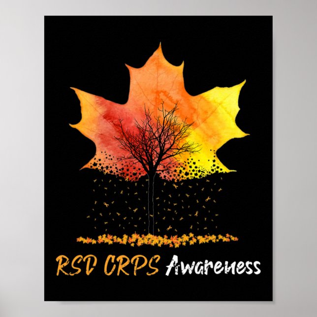 Poster Ki Maple Leaf RSD CRPS Awarness Costume Orange Ri (Frente)