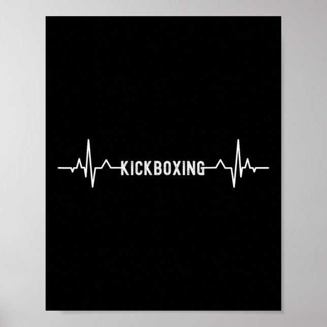 Poster Kick-boxing Coração Batendo Kickboxing Boxe Pion  (Frente)