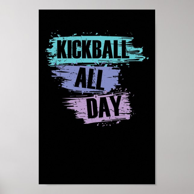 Poster Kickball o dia inteiro Gummiball USA Esporte (Frente)
