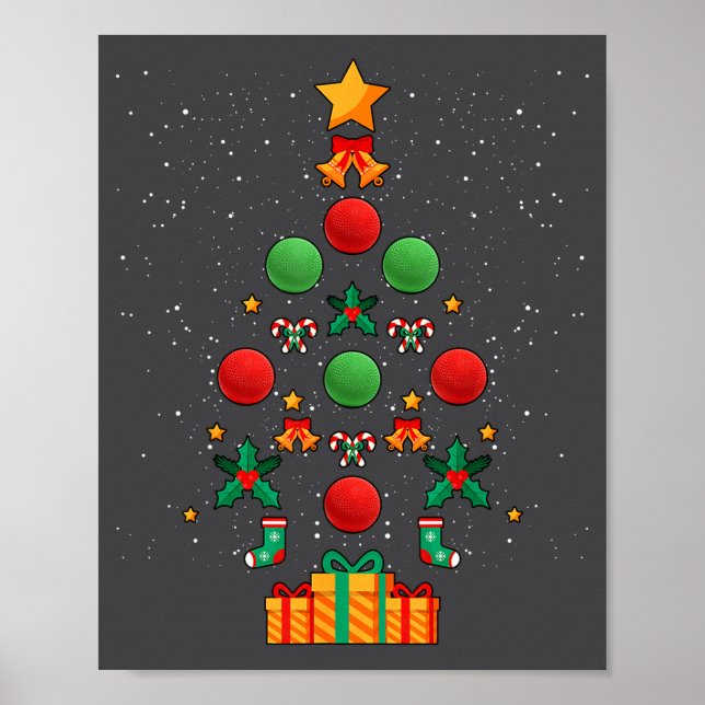 Poster Kickball Team Christmas Tree Xmas  (Frente)