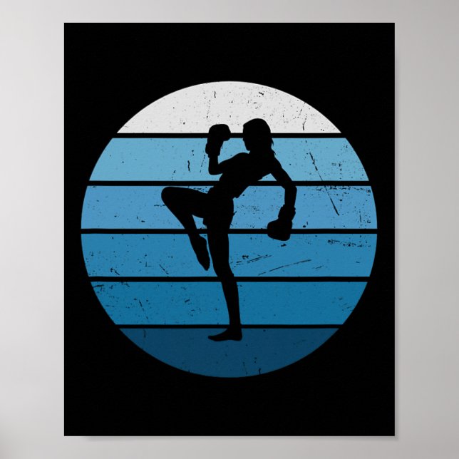 Poster Kickboxer Boxe Feminina Kickboxing Boxe Masculino  (Frente)