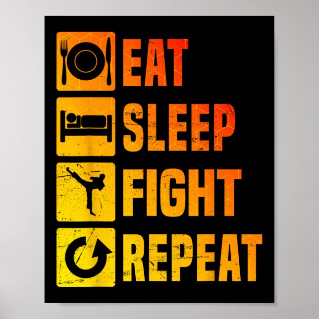 Poster Kickboxer Men's Kickbox Kickboxing Boxing  (Frente)