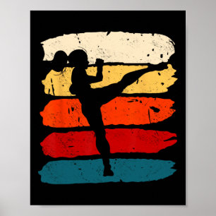 Poster Kickboxer Mulher Kickboxer Karate Boxing Mma Fight