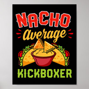 Poster Kickboxer Não Médio Camiseta Divertida de Kickboxi