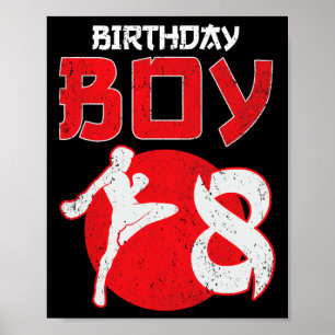 Poster Kickboxing 8 Anos Aniversário Mma Artes Marciais B