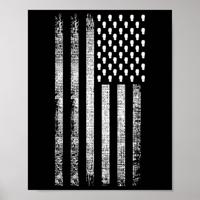 Poster Kickboxing Bandeira Americana  (Frente)