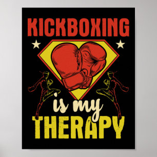 Poster Kickboxing É Minha Terapia - Kickboxer Artes Marci