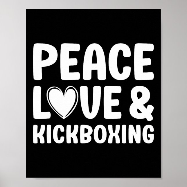 Poster Kickboxing Eu Amo Kickboxing Kickboxer  (Frente)