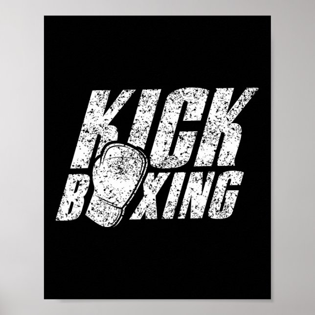 Poster Kickboxing Kickboxer Kickbox Kick Boxing Martial A (Frente)