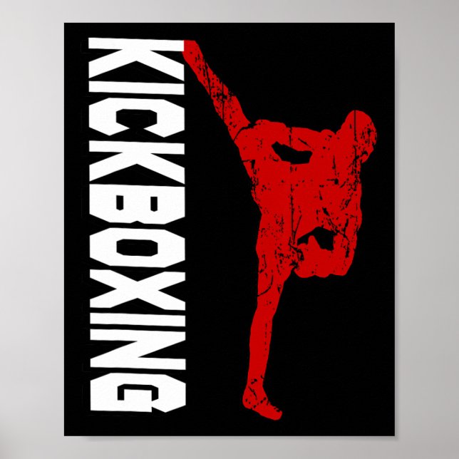 Poster Kickboxing Kickboxing Martial Arts Sparring Boxing (Frente)