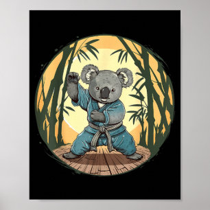 Poster Kickboxing Koala Artes Marciais Caratê Jiu-Jitsu M