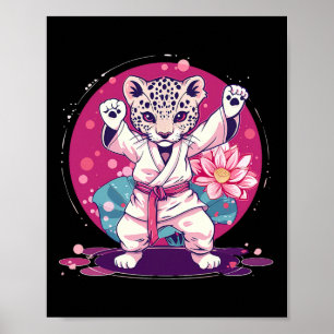Poster Kickboxing Leopardo Taekwondo Caratê Mma Artes Mar