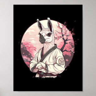 Poster Kickboxing Lhama Árvore Sakura Taekwondo Judô Mma 