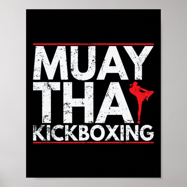 Poster Kickboxing Muay Thai Precisão E Resistência  (Frente)