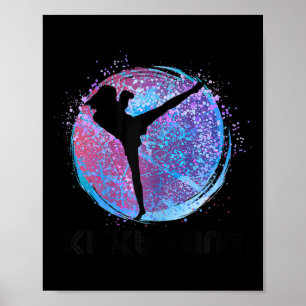Poster Kickboxing Mulheres Meninas Crianças Kickboxer Box