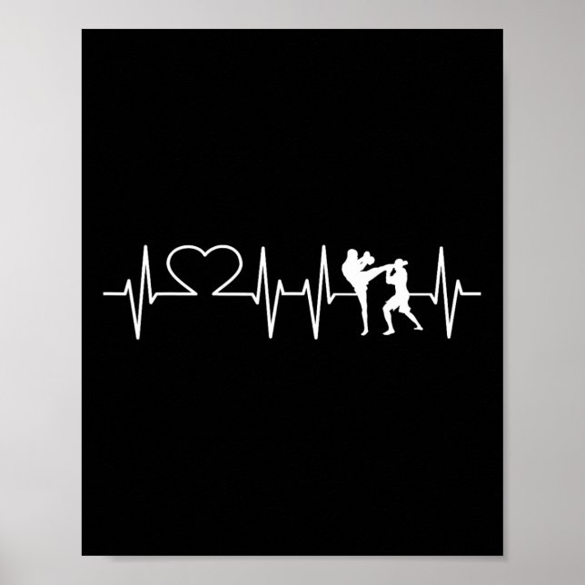Poster Kickboxing Shirt Kick Boxing Karate Tee (Frente)