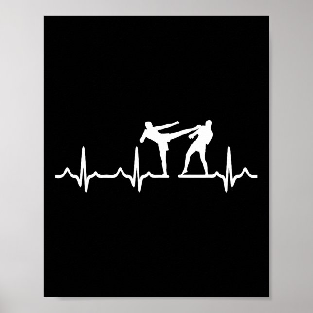 Poster Kickboxing Shirt Kick Boxing Karate Tee (Frente)