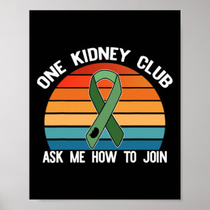 Poster Kidney Club Pergunte-Me Como Entrar No Organ Donor