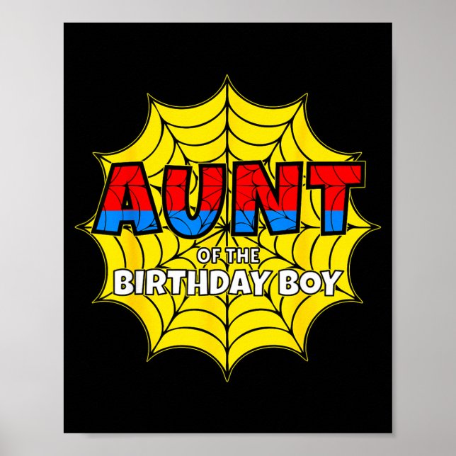 Poster Kids Aunt Of The Birthday Boy Sder Theme Party Mat (Frente)