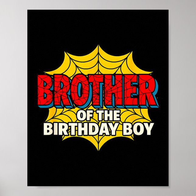 Poster Kids Brother Of The Birthday Boy Sder Theme Party  (Frente)