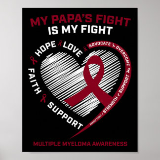 Poster Kids Burgundy Blood Cancer Papa Multiple Myeloma A