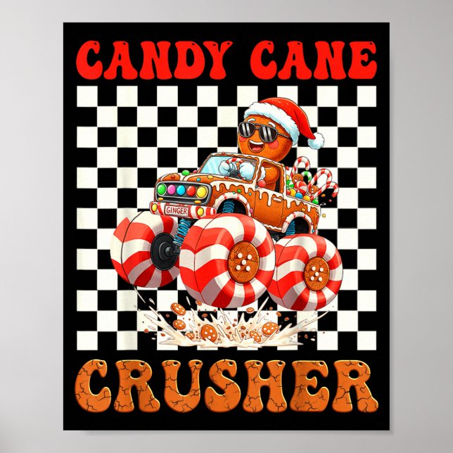 Poster Kids Christmas Gingerbread Candy Cane Crusher Mons (Frente)