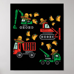 Poster Kids Construction Truck Bulldozer Cinco De Mayo Ki