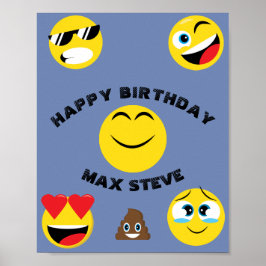 Poster Kids Emoji Happy Birthday