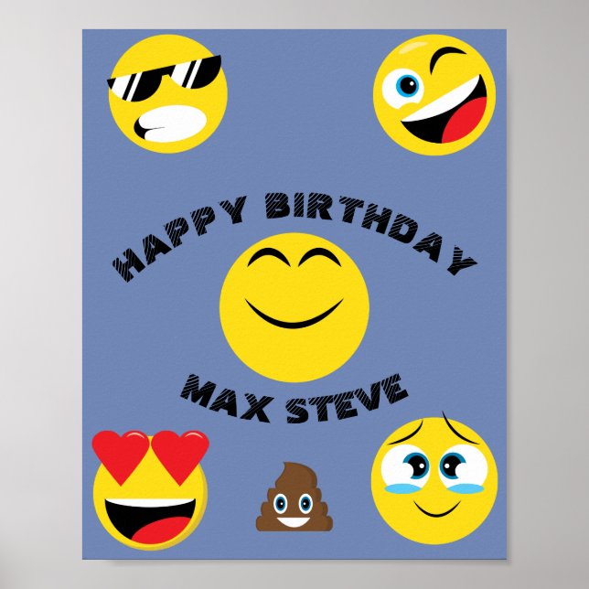 Poster Kids Emoji Happy Birthday (Frente)