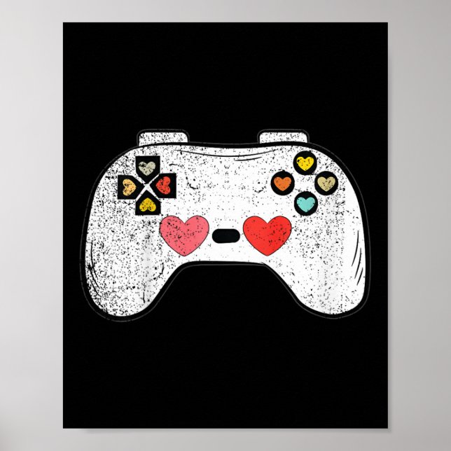 Poster Kids Heart Video game Controller Dia de os namorad (Frente)