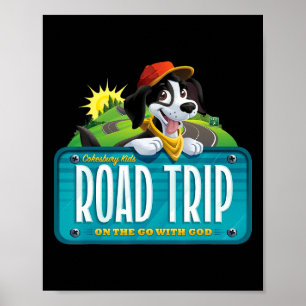 Poster Kids On The Go Christian Vbs 2025 Viagem de Carro