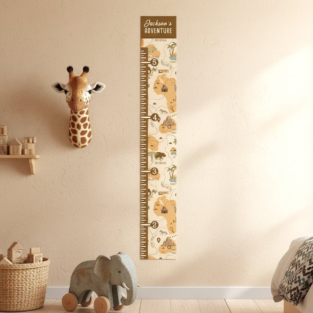 Poster Kid's Safari Map Growth Chart ID1269 (Criador carregado)