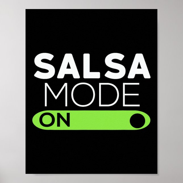 Poster Kids Salsa Mode On Shirt - Engraçado Shirt 6 B (Frente)