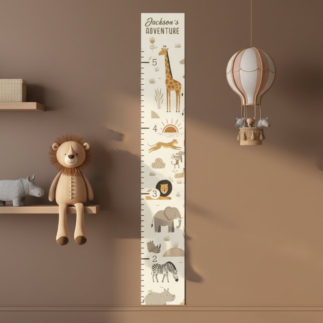 Poster Kid's Savanna Sunrise Safari Growth Chart ID1259 (Criador carregado)