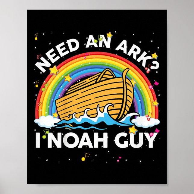 Poster Kids Toddler Kid Need Ark I Noah Guy Christian Eas (Frente)