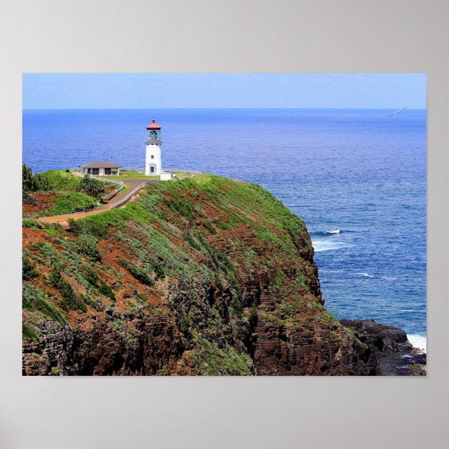 Poster Kilauea Lighthouse em Kauai (Frente)