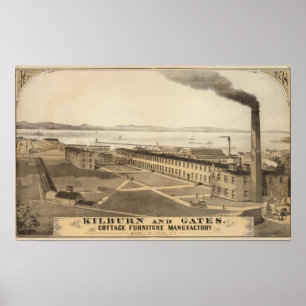 Pôster Kilburn e manufactory da mobília da casa de campo