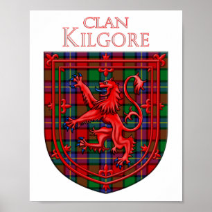 Poster Kilgore Tartan Scottish Xadrez Lion Rampant