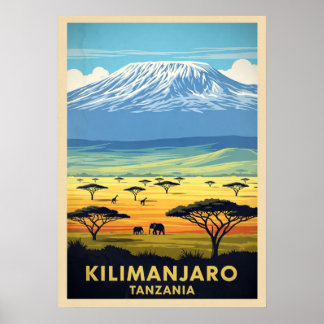 Poster Kilimanjaro Tanzânia V02