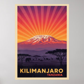Poster Kilimanjaro Tanzânia V04